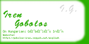 iren gobolos business card